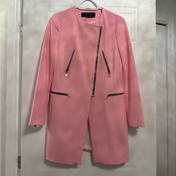 ZARA Pink Long Jacket - Picture 1 of 3